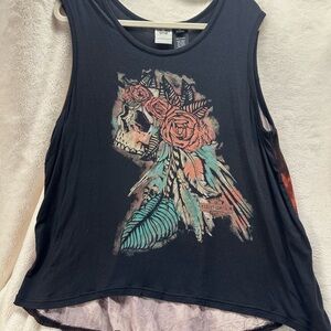 Harley-Davidson Black Tank Top with Colorful Graphic